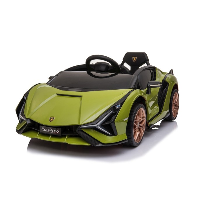 JOKO Elektrické Autíčko Lamborghini Sian 4x4, penové kolesá, kožené sedadlo, zelené