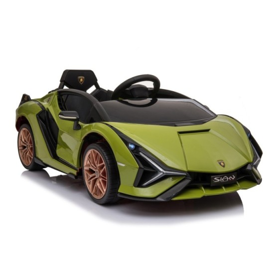 JOKO Elektrické Autíčko Lamborghini Sian 4x4, penové kolesá, kožené sedadlo, zelené