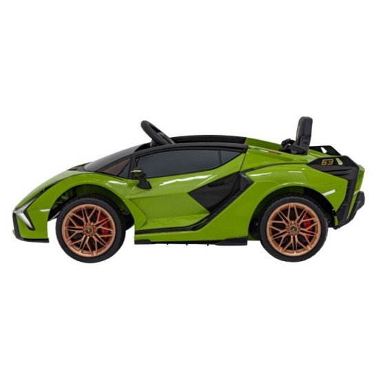 JOKO Elektrické Autíčko Lamborghini Sian 4x4, penové kolesá, kožené sedadlo, zelené