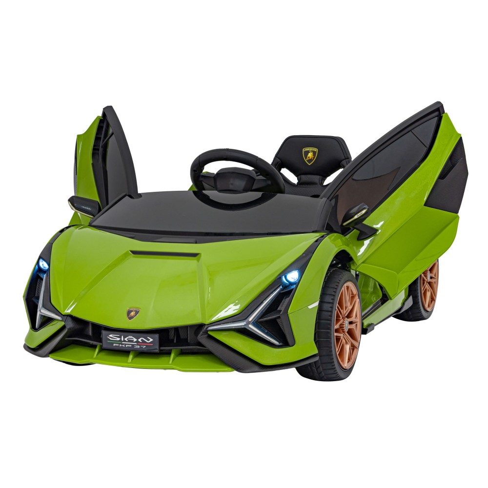 JOKO Elektrické Autíčko Lamborghini Sian 4x4, penové kolesá, kožené sedadlo, zelené