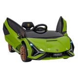 JOKO Elektrické Autíčko Lamborghini Sian 4x4, penové kolesá, kožené sedadlo, zelené