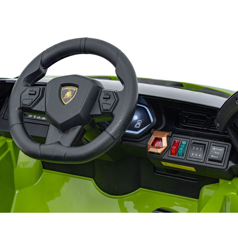 JOKO Elektrické Autíčko Lamborghini Sian 4x4, penové kolesá, kožené sedadlo, zelené