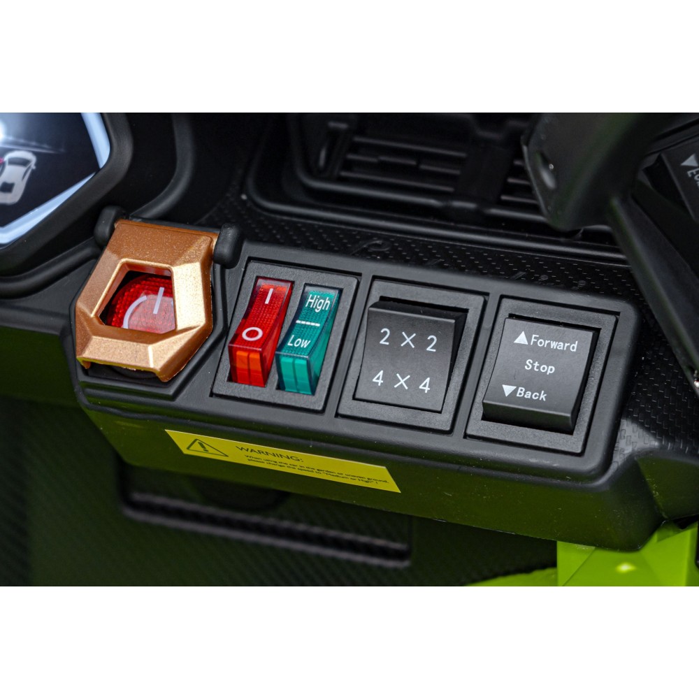 JOKO Elektrické Autíčko Lamborghini Sian 4x4, penové kolesá, kožené sedadlo, zelené