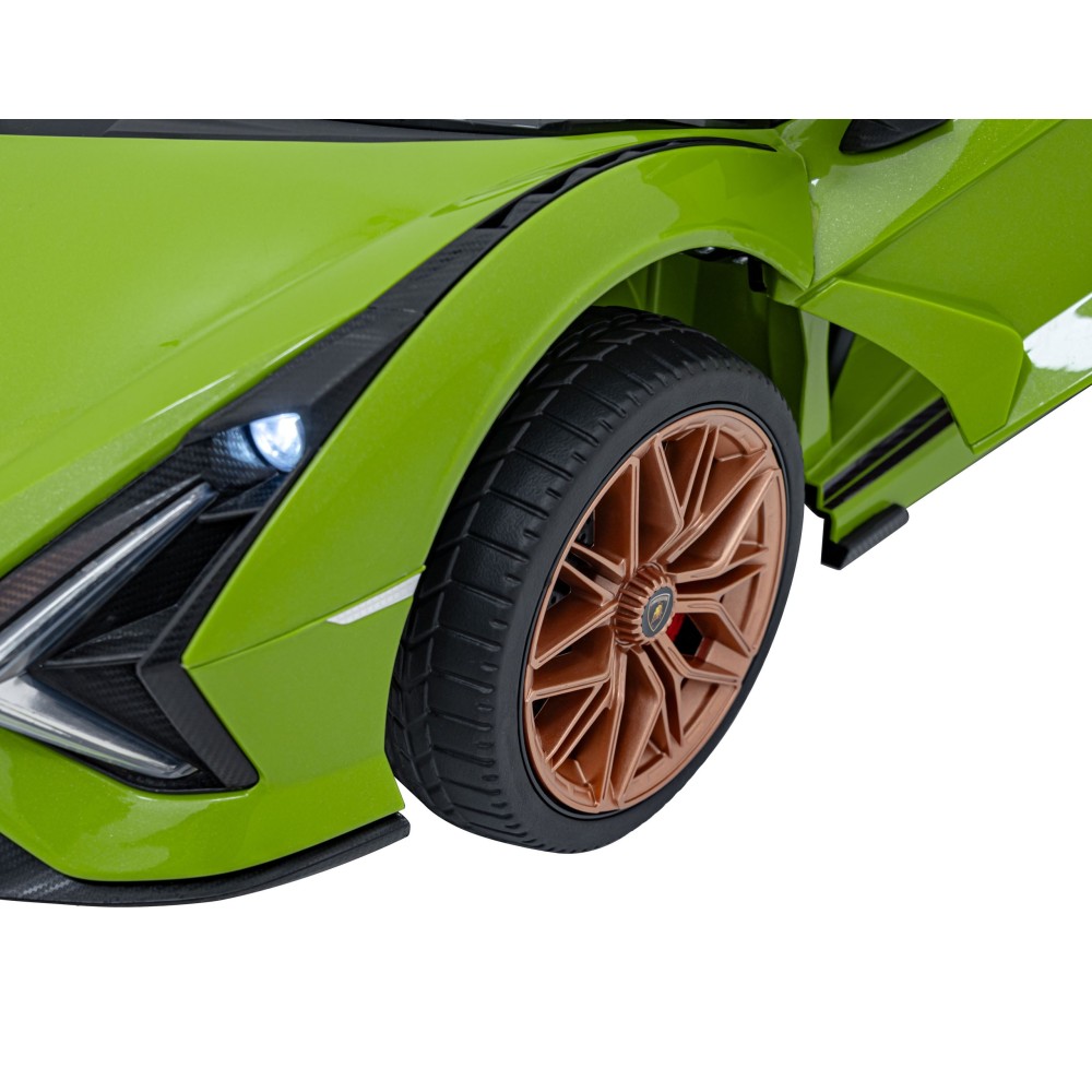 JOKO Elektrické Autíčko Lamborghini Sian 4x4, penové kolesá, kožené sedadlo, zelené
