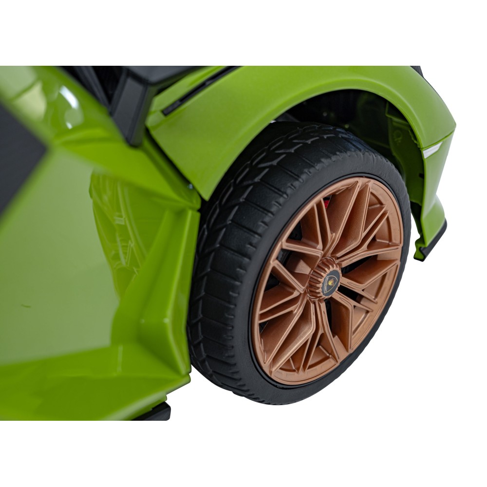 JOKO Elektrické Autíčko Lamborghini Sian 4x4, penové kolesá, kožené sedadlo, zelené