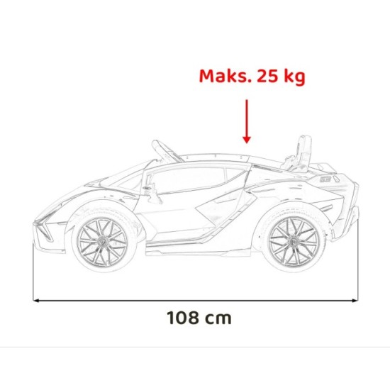 JOKO Elektrické Autíčko Lamborghini Sian 4x4, penové kolesá, kožené sedadlo, zelené