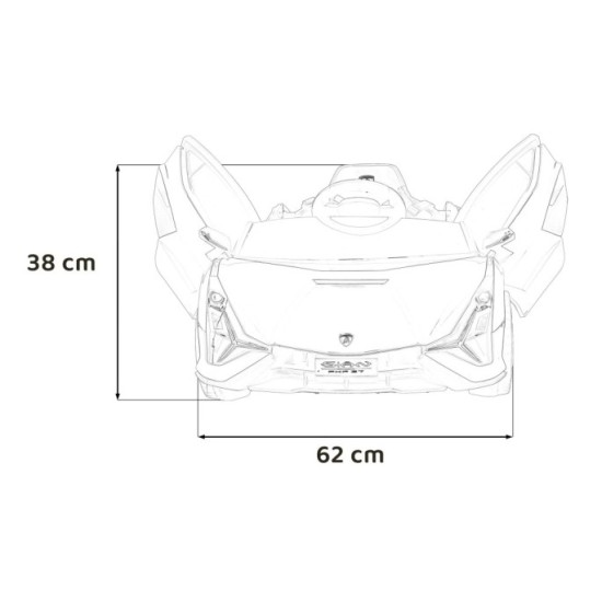 JOKO Elektrické Autíčko Lamborghini Sian 4x4, penové kolesá, kožené sedadlo, zelené