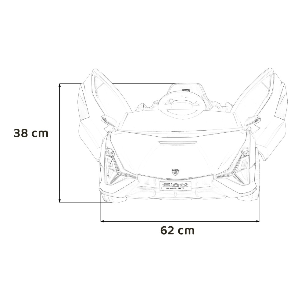 JOKO Elektrické Autíčko Lamborghini Sian 4x4, penové kolesá, kožené sedadlo, zelené