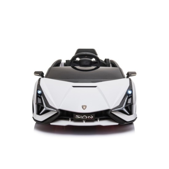 JOKO Elektrické Autíčko Lamborghini Sian 4x4, penové kolesá, kožené sedadlo, biele