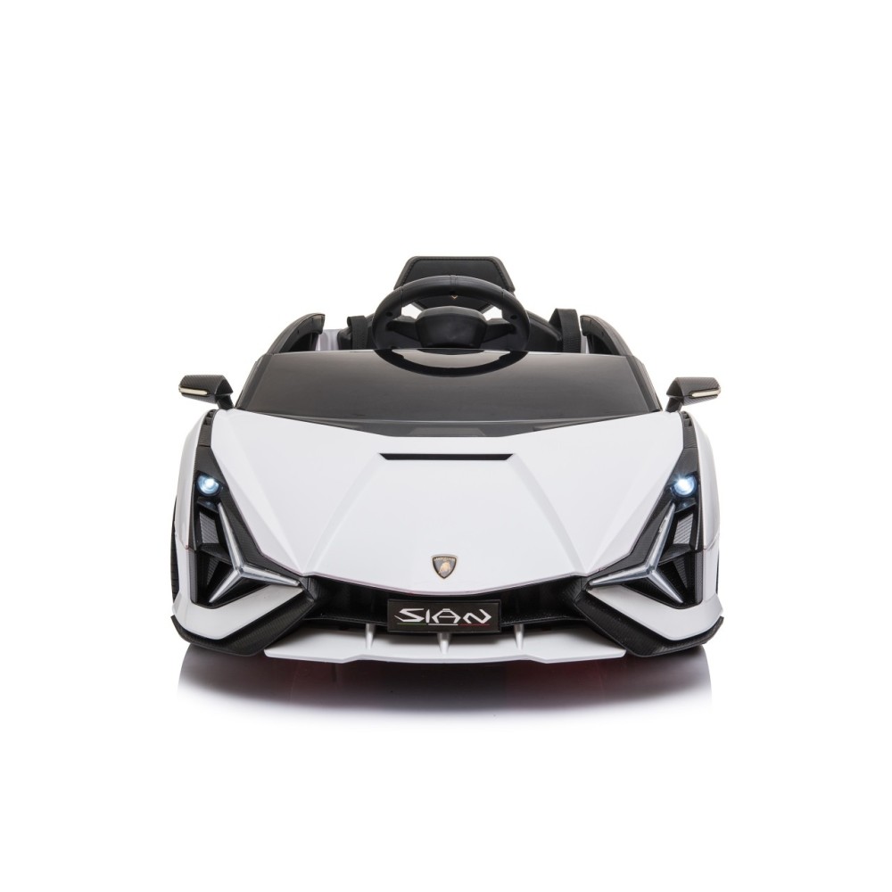 JOKO Elektrické Autíčko Lamborghini Sian 4x4, penové kolesá, kožené sedadlo, biele