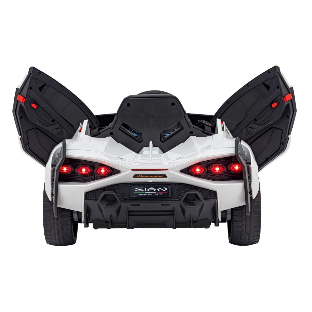 JOKO Elektrické Autíčko Lamborghini Sian 4x4, penové kolesá, kožené sedadlo, biele