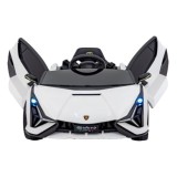 JOKO Elektrické Autíčko Lamborghini Sian 4x4, penové kolesá, kožené sedadlo, biele