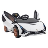 JOKO Elektrické Autíčko Lamborghini Sian 4x4, penové kolesá, kožené sedadlo, biele