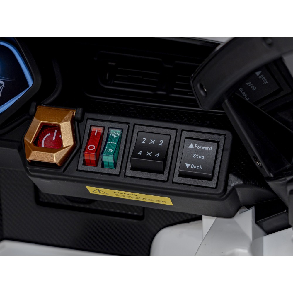 JOKO Elektrické Autíčko Lamborghini Sian 4x4, penové kolesá, kožené sedadlo, biele