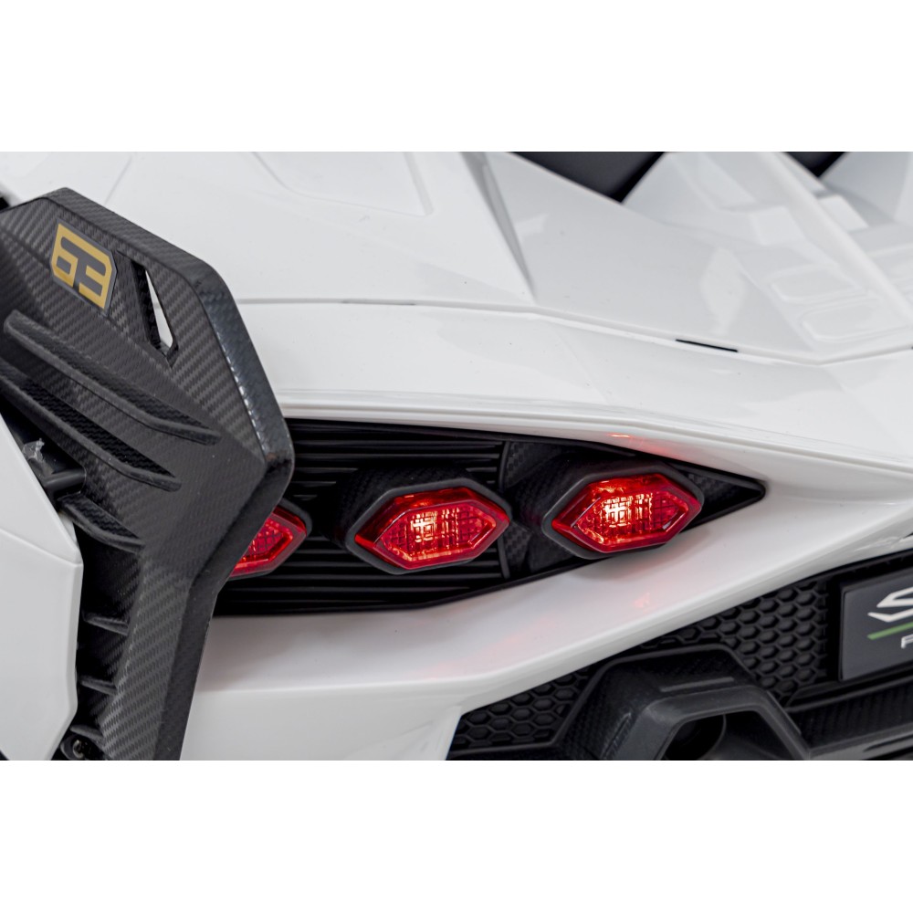 JOKO Elektrické Autíčko Lamborghini Sian 4x4, penové kolesá, kožené sedadlo, biele