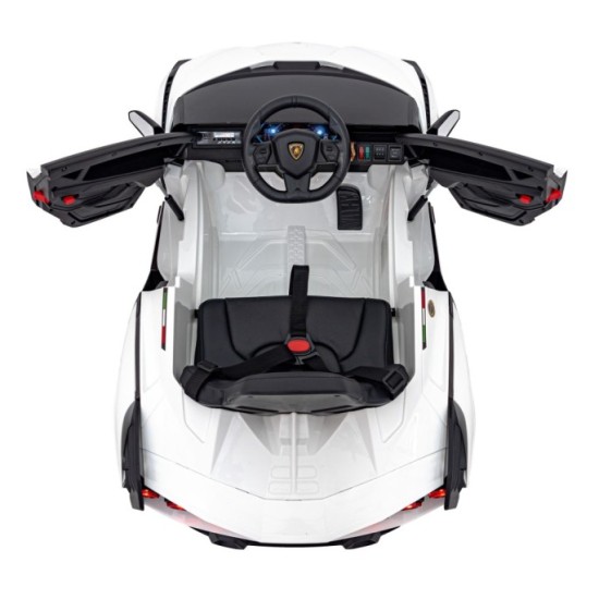 JOKO Elektrické Autíčko Lamborghini Sian 4x4, penové kolesá, kožené sedadlo, biele
