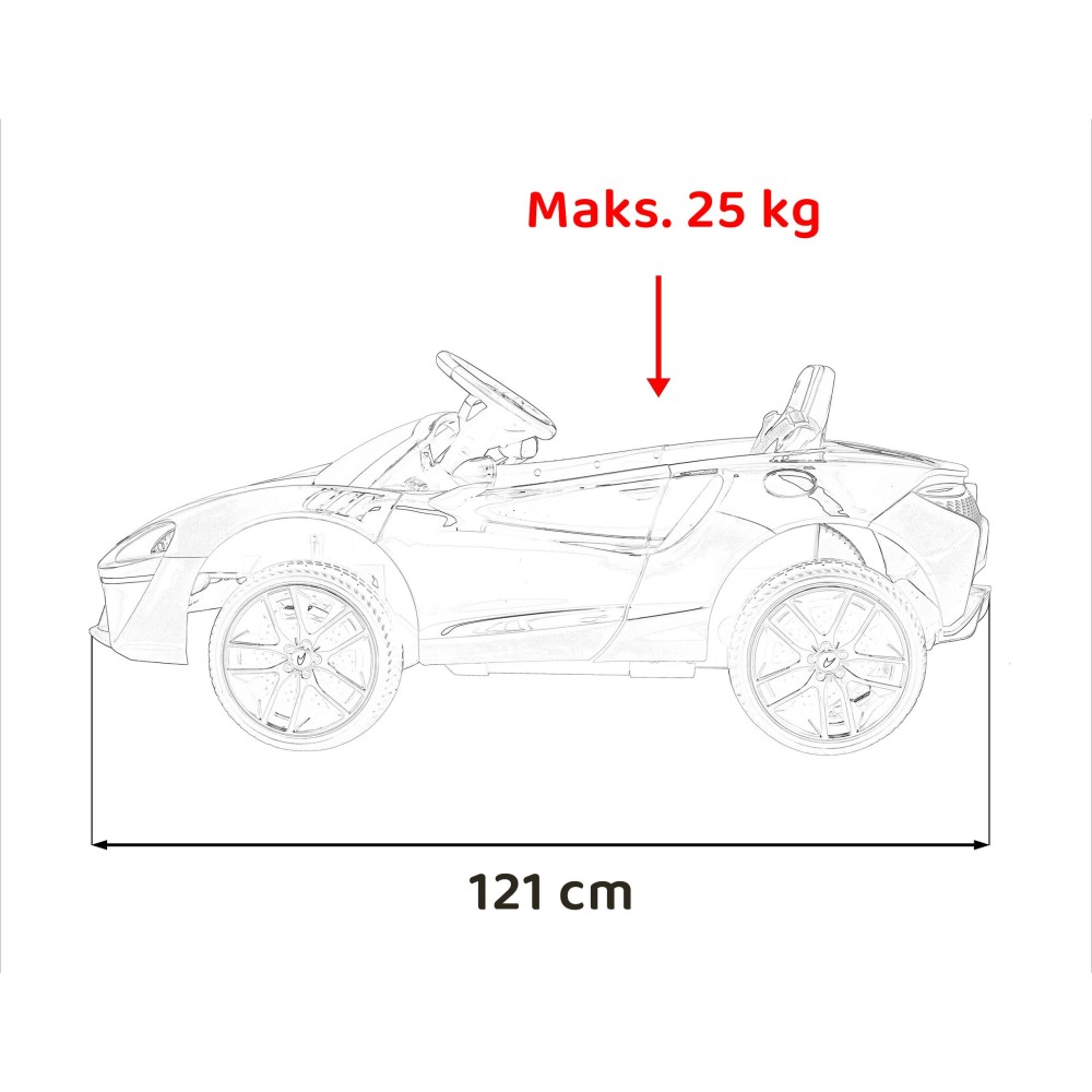 JOKO Elektrické Autíčko McLaren Artura 4x4, penové kolesá, kožené sedadlo, modré
