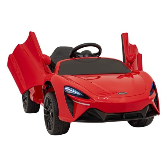JOKO Elektrické Autíčko McLaren Artura 4x4, penové kolesá, kožené sedadlo, červené
