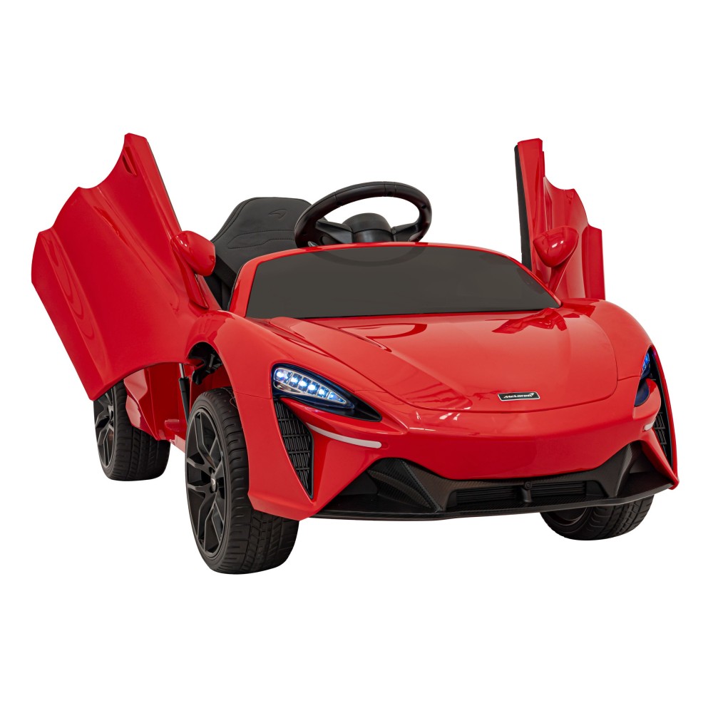 JOKO Elektrické Autíčko McLaren Artura 4x4, penové kolesá, kožené sedadlo, červené
