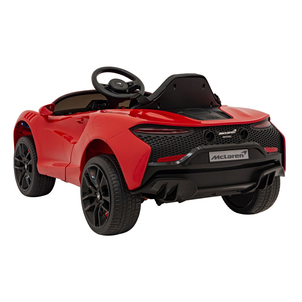 JOKO Elektrické Autíčko McLaren Artura 4x4, penové kolesá, kožené sedadlo, červené
