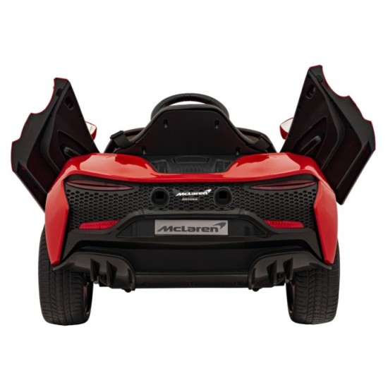JOKO Elektrické Autíčko McLaren Artura 4x4, penové kolesá, kožené sedadlo, červené
