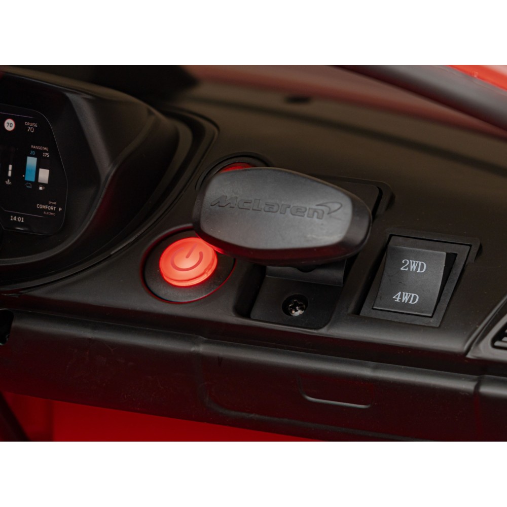 JOKO Elektrické Autíčko McLaren Artura 4x4, penové kolesá, kožené sedadlo, červené