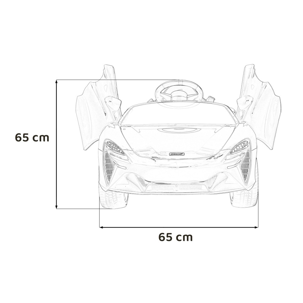JOKO Elektrické Autíčko McLaren Artura 4x4, penové kolesá, kožené sedadlo, červené
