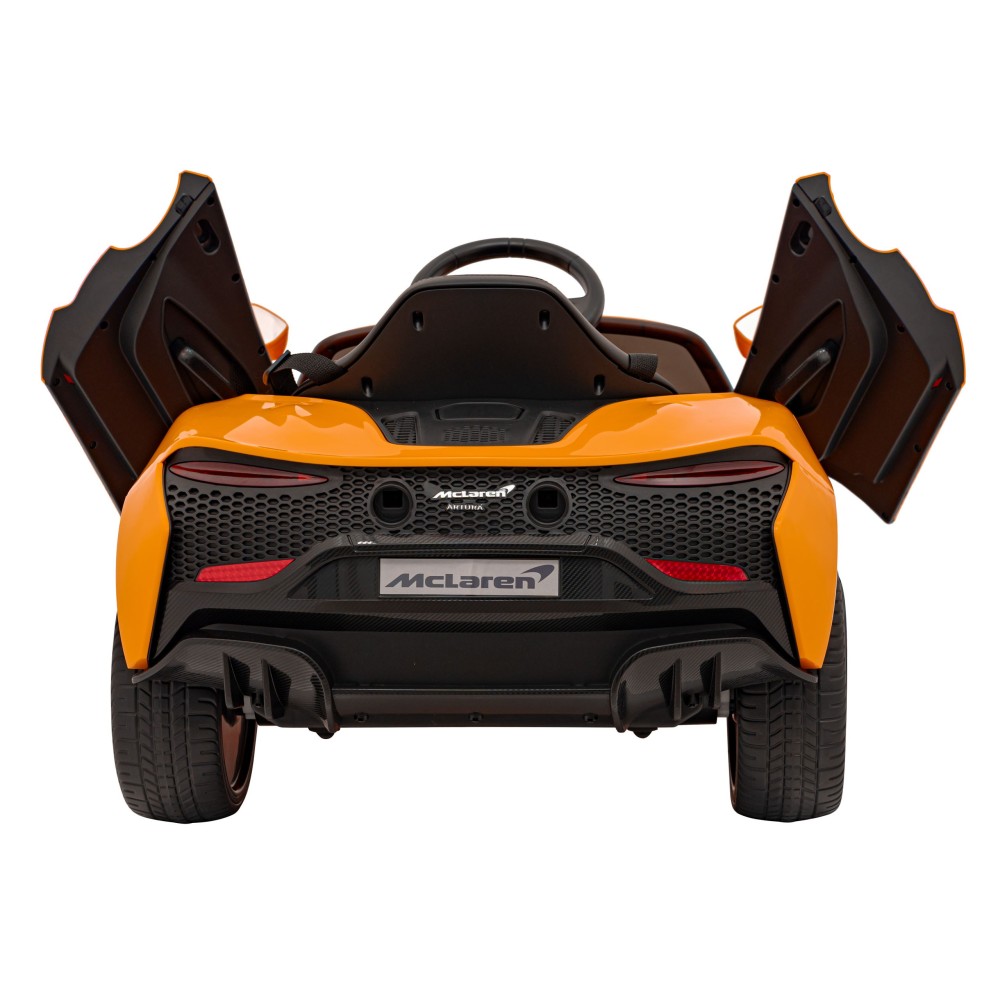 JOKO Elektrické Autíčko McLaren Artura 4x4, penové kolesá, kožené sedadlo, oranžové