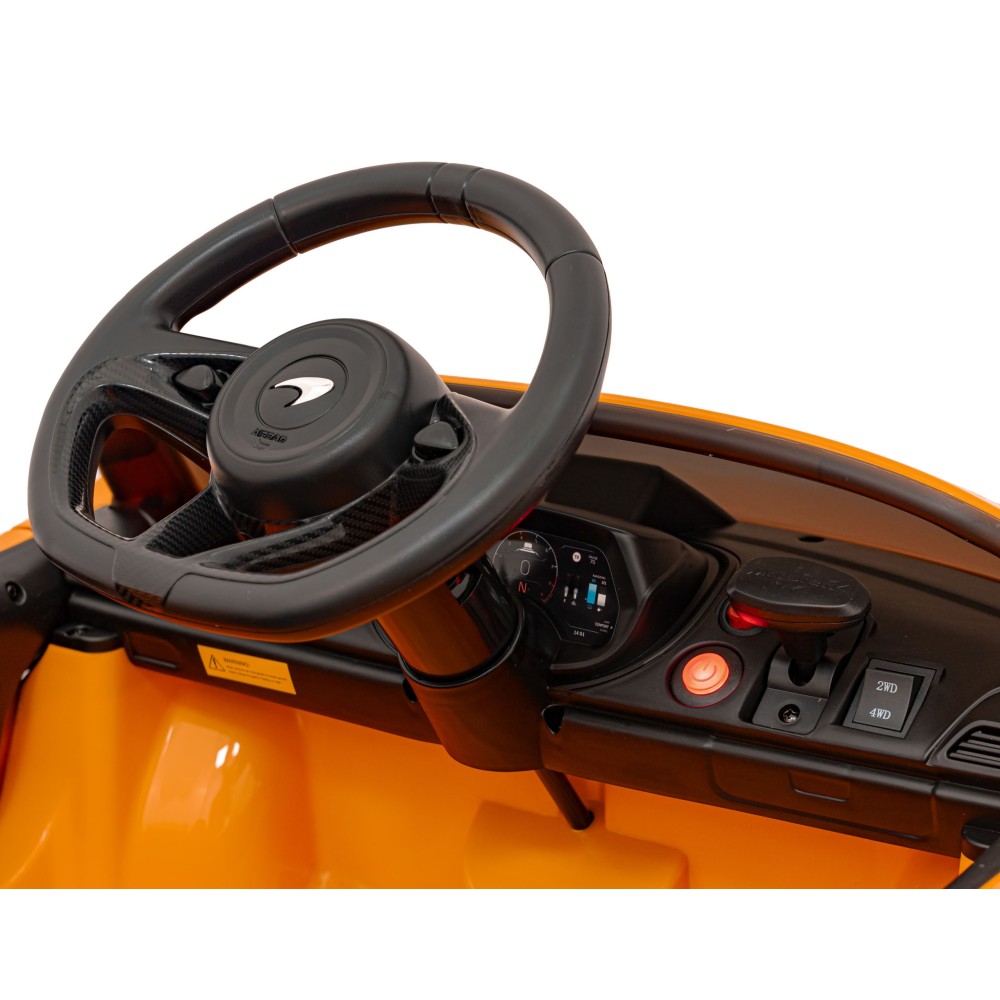 JOKO Elektrické Autíčko McLaren Artura 4x4, penové kolesá, kožené sedadlo, oranžové