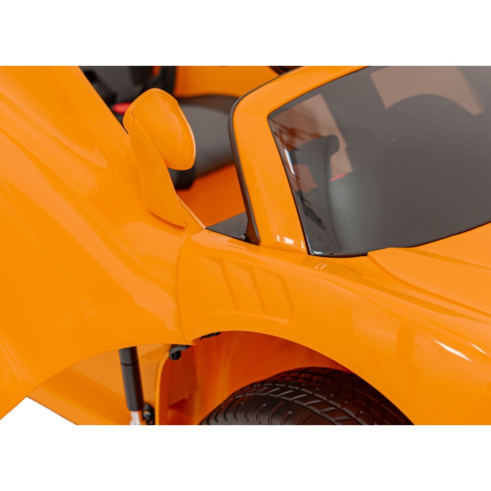 JOKO Elektrické Autíčko McLaren Artura 4x4, penové kolesá, kožené sedadlo, oranžové