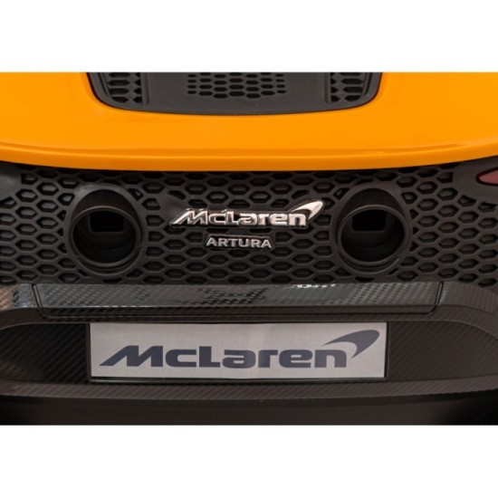 JOKO Elektrické Autíčko McLaren Artura 4x4, penové kolesá, kožené sedadlo, oranžové