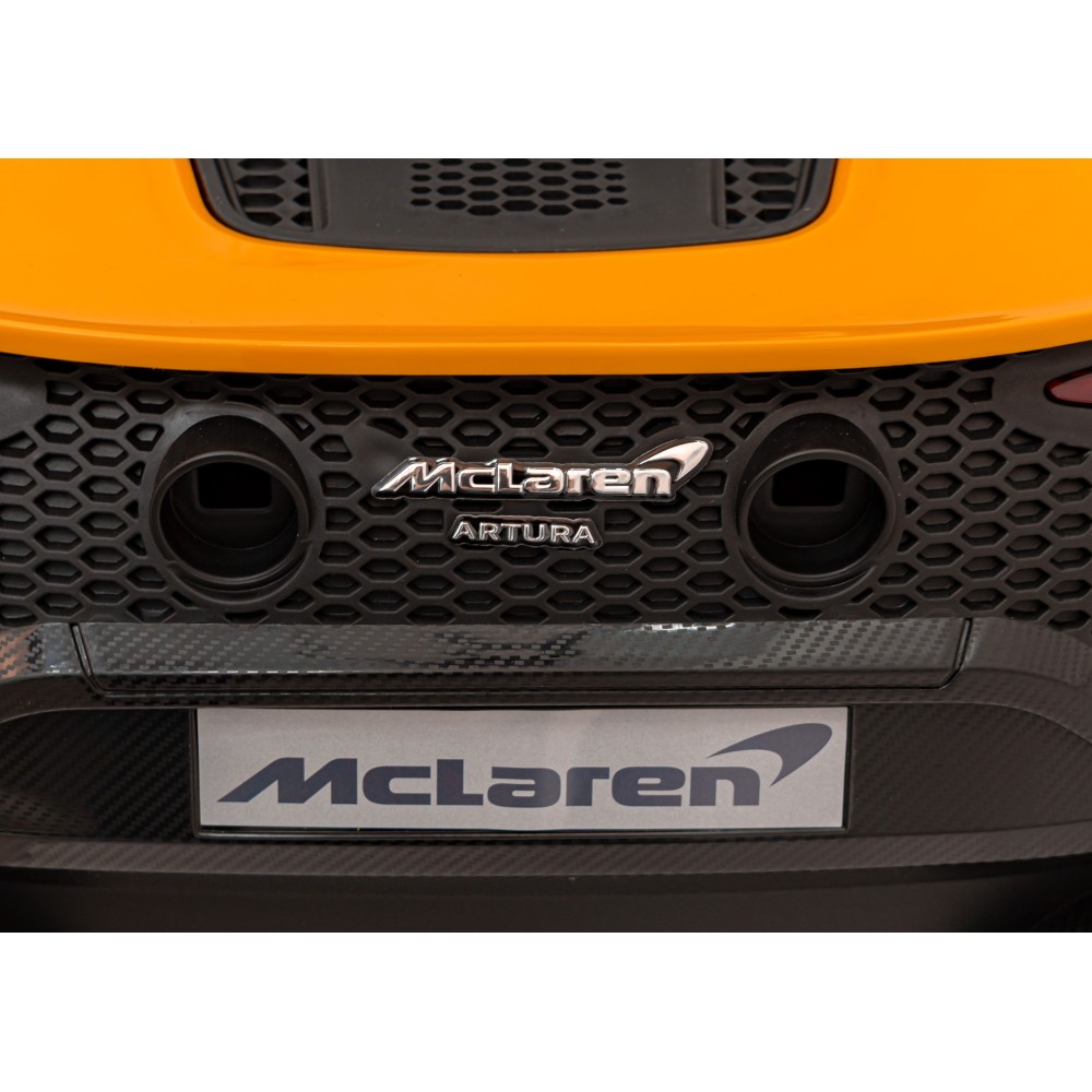 JOKO Elektrické Autíčko McLaren Artura 4x4, penové kolesá, kožené sedadlo, oranžové