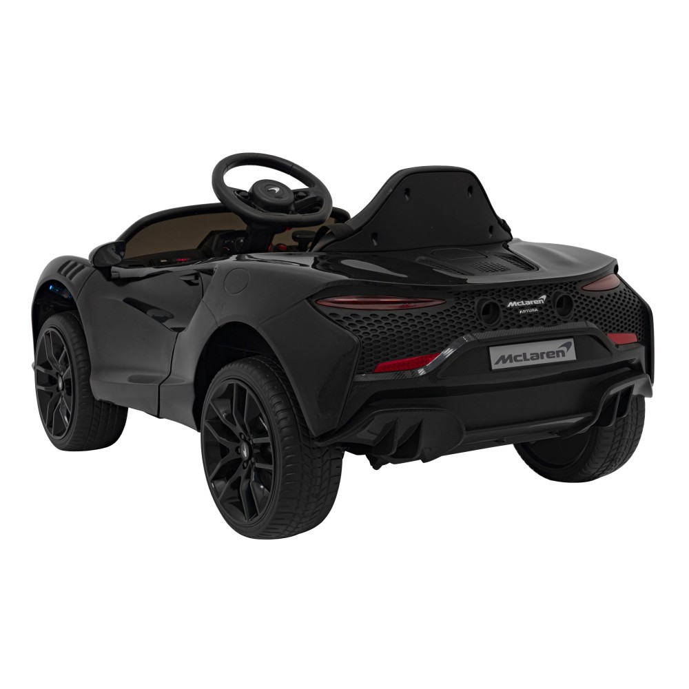 JOKO Elektrické Autíčko McLaren Artura 4x4, penové kolesá, kožené sedadlo, čierne