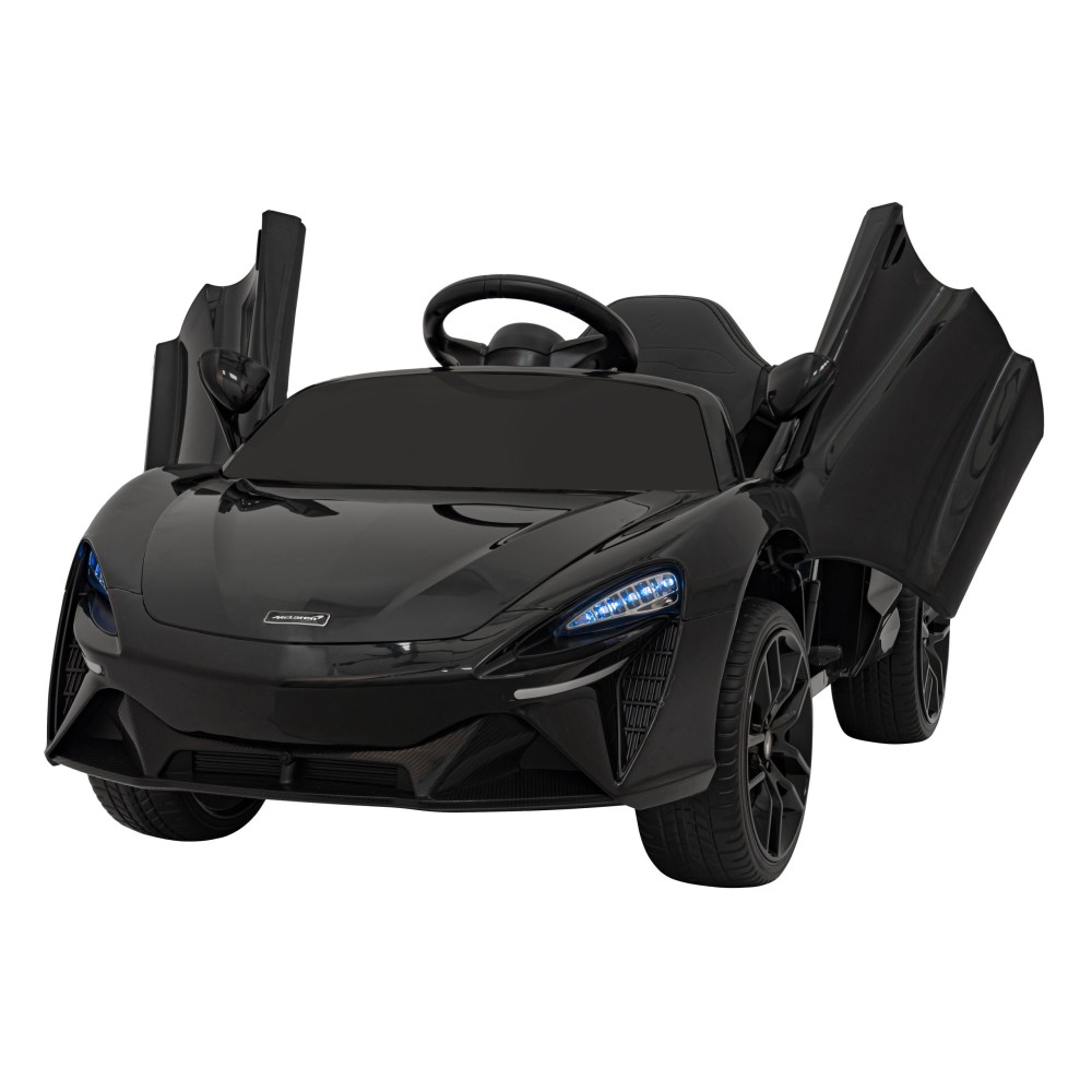 JOKO Elektrické Autíčko McLaren Artura 4x4, penové kolesá, kožené sedadlo, čierne
