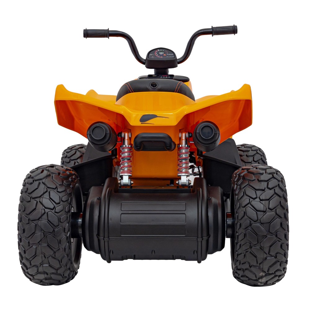 JOKO Elektrická Štvorkolka Mclaren Racing MCL 35 4x4, diaľkové ovládanie, penové kolesá, kožené sedadlo, oranžová