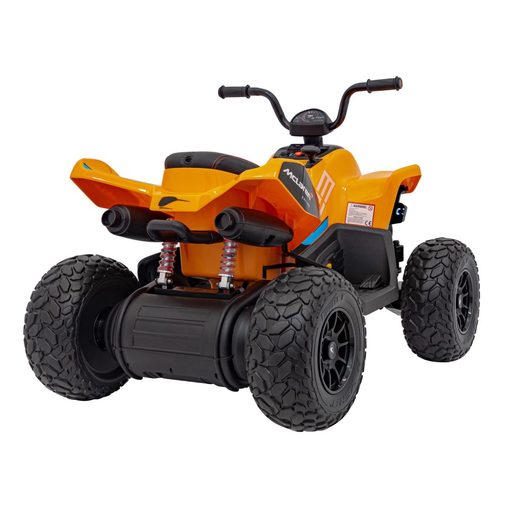 JOKO Elektrická Štvorkolka Mclaren Racing MCL 35 4x4, diaľkové ovládanie, penové kolesá, kožené sedadlo, oranžová