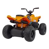 JOKO Elektrická Štvorkolka Mclaren Racing MCL 35 4x4, diaľkové ovládanie, penové kolesá, kožené sedadlo, oranžová