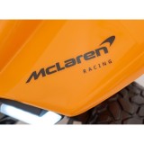 JOKO Elektrická Štvorkolka Mclaren Racing MCL 35 4x4, diaľkové ovládanie, penové kolesá, kožené sedadlo, oranžová
