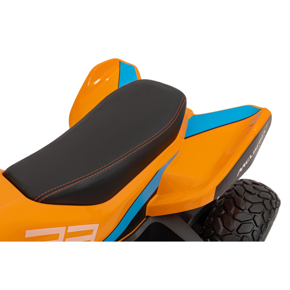 JOKO Elektrická Štvorkolka Mclaren Racing MCL 35 4x4, diaľkové ovládanie, penové kolesá, kožené sedadlo, oranžová
