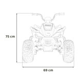 JOKO Elektrická Štvorkolka Mclaren Racing MCL 35 4x4, diaľkové ovládanie, penové kolesá, kožené sedadlo, oranžová