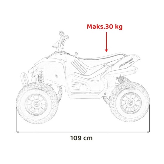 JOKO Elektrická Štvorkolka Mclaren Racing MCL 35 4x4, diaľkové ovládanie, penové kolesá, kožené sedadlo, sivá