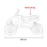 JOKO Elektrická Štvorkolka Mclaren Racing MCL 35 4x4, diaľkové ovládanie, penové kolesá, kožené sedadlo, sivá