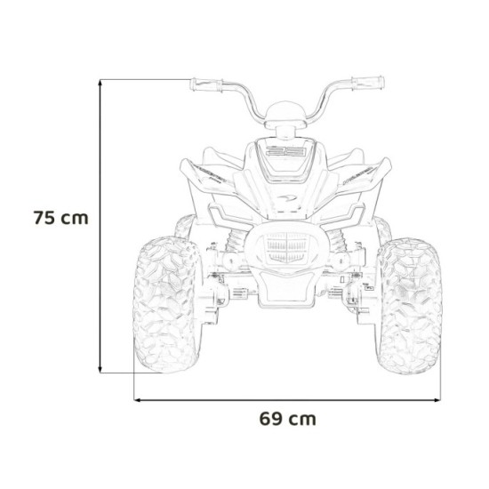 JOKO Elektrická Štvorkolka Mclaren Racing MCL 35 4x4, diaľkové ovládanie, penové kolesá, kožené sedadlo, sivá