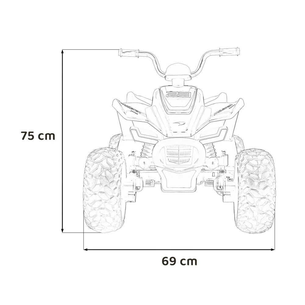 JOKO Elektrická Štvorkolka Mclaren Racing MCL 35 4x4, diaľkové ovládanie, penové kolesá, kožené sedadlo, sivá