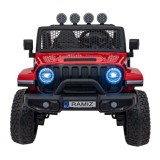 JOKO Elektrické Autíčko Jeep OFF-ROAD 3.0, penové kolesá 4x4, Dvojmiestne kožené sedadlo, červené