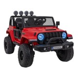 JOKO Elektrické Autíčko Jeep OFF-ROAD 3.0, penové kolesá 4x4, Dvojmiestne kožené sedadlo, červené