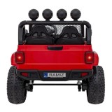 JOKO Elektrické Autíčko Jeep OFF-ROAD 3.0, penové kolesá 4x4, Dvojmiestne kožené sedadlo, červené