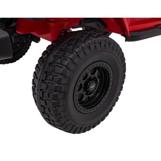 JOKO Elektrické Autíčko Jeep OFF-ROAD 3.0, penové kolesá 4x4, Dvojmiestne kožené sedadlo, červené