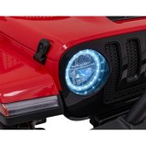 JOKO Elektrické Autíčko Jeep OFF-ROAD 3.0, penové kolesá 4x4, Dvojmiestne kožené sedadlo, červené