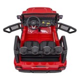 JOKO Elektrické Autíčko Jeep OFF-ROAD 3.0, penové kolesá 4x4, Dvojmiestne kožené sedadlo, červené